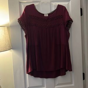 Women’s Burgundy Blouse